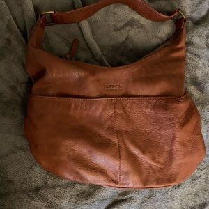 American Leather Shoulder Hobo Bag